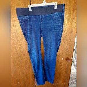 Old Navy Women's Maternity Super Skinny Front Low Panel Dark Blue Jeggings | 14